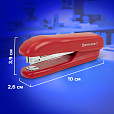 Степлер №10 BRAUBERG "SX-19", до 12 листов, с антистеплером, красный, 228589 - 15