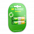 Батарейки аккумуляторные GP ReEnergy Ni-Mh пальчиковые КОМПЛЕКТ 2 шт AA (HR6) 1300 mA, 130AAHCRGY-2CRC - 1