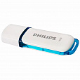 Флеш-диск 16 GB PHILIPS SNOW, разъем USB 2.0, синий, FM16FD70B/97 - 1