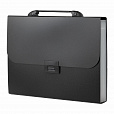 Папка-портфель пластиковая BRAUBERG "Energy" А4 (330х256х32 мм), 7 отделений, черная, 221204 - 1