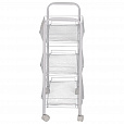 Этажерка (тележка) BOOMHOUSE (БУМХАУС) RC-003 3 яруса, на колесах, В62,5хШ42,5хГ25,5 см, металл, белая, 701456 - 3