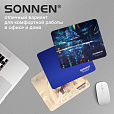 Коврик для мыши SONNEN "BLUE", резина + ткань, 220х180х3 мм, 513308 - 11
