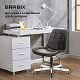 Кресло BRABIX "Deco MG-316", без подлокотников, пятилучие серебристое, экокожа, черное, 532080. - 16