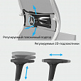 Кресло офисное МЕТТА "L1m 42/2D", хром, 2D-подлокотники, сиденье и спинка мягкие, велюр, темно-серое - 9