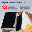 Папка-портфель пластиковая BRAUBERG А4 (332х245х35 мм), 13 отделений, фактура диагональ, черная, 221375 - 13