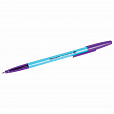 Ручка шариковая BRAUBERG "Офисная" NEON COLOR, СИНЯЯ, корпус ассорти, пишущий узел 1 мм, линия письма 0,5 мм, 144200 - 5