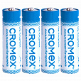 Батарейки алкалиновые "пальчиковые" КОМПЛЕКТ 4 шт., CROMEX Alkaline, AA (LR6, 15A), блистер, 457130 - 3