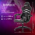 Кресло компьютерное BRABIX "Shooter GM-123", 2 подушки, экокожа, черное/белое, 533191 - 18