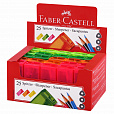 Точилка FABER-CASTELL, с контейнером, прямоугольная, пластиковая, детали флуоресцентные, ассорти, 581525 - 2