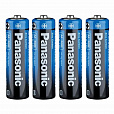 Батарейки КОМПЛЕКТ 4 шт., PANASONIC AA R6 (316), солевые, пальчиковые, в пленке, 1,5 В - 1