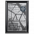 Рамка 10х15 см небьющаяся, багет 14,6 мм, пластик, BRAUBERG "Original Line", черная/серебро, 391233 - 9