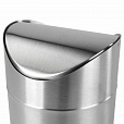 Урна настольная 1,2 литра для мусора с качающейся крышкой, d 12х16,5 см, нержавеющая сталь, LAIMA, 601618 - 4