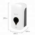 Дозатор для мыла-пены ULTRA LAIMA PROFESSIONAL, НАЛИВНОЙ, 1 л, белый, ABS-пластик, 606832 - 8