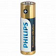 Батарейки алкалиновые "пальчиковые" КОМПЛЕКТ 4 шт., PHILIPS Premium Alkaline, АА (LR6, 24А), блистер, Б0062753 - 4