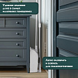 Совок для мусора КОМПЛЕКТ щетка + рукоятки 59-93см телескоп, регулируемый угол щетки, крепление тряпок, бело-серый, колорбокс, LAIMA, 608952 - 18