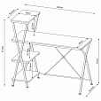Стол на металлокаркасе BRABIX "LOFT CD-004", 1200х535х1110 мм, 3 полки, цвет дуб антик, 641219 - 5