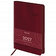 Ежедневник датированный 2027 А5 138х213 мм BRAUBERG Flexi, под кожу, гибкий, винный, 118224 - 1