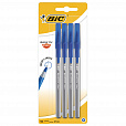Ручки шариковые с грипом BIC "Round Stic Exact", НАБОР 4 шт., СИНИЕ, линия письма 0,28 мм, блистер, 932857 - 1