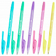 Ручка шариковая с грипом BRAUBERG "ULTRA GT PASTEL", СИНЯЯ, корпус ассорти, линия 0,35 мм, 144053 - 1