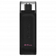 Флеш-диск 64 GB KINGSTON DataTraveler 70, разъем Type-C 3.2, черный, DT70/64GB - 1
