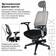 Кресло BRABIX "Saturn ER-400", с подголовником, комбинированное, черное/серое, 530871 - 14