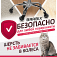 Колеса (ролики) BRABIX для кресла мягкие, резиновые, КОМПЛЕКТ 5 шт., шток d - 11 мм, в коробе, 532524 - 12