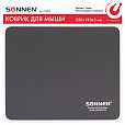 Коврик для мыши SONNEN "BLACK", резина + ткань, 220х180х3 мм, 513309 - 2