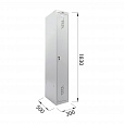 Шкаф металлический для одежды BRABIX "LK 11-30", УСИЛЕННЫЙ, 1 секция, 1830х300х500 мм,18 кг, 291127, S230BR401102 - 10