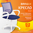Кресло BRABIX "Fly MG-396W", с подлокотниками, пластик белый, сетка, темно-синее, 532399, MG-396W_532399 - 6