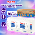 Полотенца бумажные 250 шт., LAIMA (H3) UNIVERSAL WHITE PLUS, 1-слойные, белые, КОМПЛЕКТ 20 пачек, 23х22, V-сложение, 111344 - 8