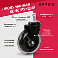 Колеса (ролики) BRABIX для кресла мягкие, резиновые, КОМПЛЕКТ 5 шт., шток d - 11 мм, в коробе, 532524 - 11