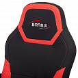 Кресло компьютерное BRABIX "Alpha GM-018", ткань/экокожа, черное/красное, 532637, GM-018_532637 - 6