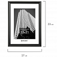 Рамка 15х21 см небьющаяся, багет 14 мм, пластик, BRAUBERG "Original", черная, 391228 - 6