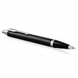 Ручка шариковая PARKER "IM Core Black Lacquer CT", черный глянцевый лак, детали хром, синяя, 1931665 - 6