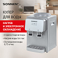 Кулер для воды SONNEN TSE-02GP, настольный, НАГРЕВ/ОХЛАЖДЕНИЕ ЭЛЕКТРОННОЕ, 2 крана, серебристый, 455745 - 10