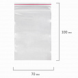 Пакеты с замком ZIP LOCK "зиплок", комплект 100 шт., 70х100 мм, ПВД, толщина 35 микрон, BRAUBERG, 606208 - 7