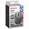 Мышь беспроводная DEFENDER Auris MB-027, USB, 3 кнопки + 1 колесо-кнопка, оптическая, серая, 52029 - 4