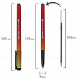 Ручка шариковая BRAUBERG SOFT TOUCH GRIP "GRADE NEON", СИНЯЯ, мягкое покрытие, ассорти, узел 0,7 мм, 143710 - 10