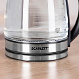 Чайник SCARLETT SC-EK27G54, 1,7 л, 1800 Вт, закрытый нагревательный элемент, стекло, стальной - 3