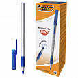 Ручка шариковая с грипом BIC "Round Stic Exact", СИНЯЯ, корпус серый, узел 0,7 мм, линия письма 0,28 мм, 918543 - 7