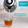 Чайник SCARLETT SC-EK27G13, 2 л, 2200 Вт, закрытый нагревательный элемент, стекло, стальной - 16