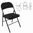 Стул складной BRABIX "Golf Plus CF-003 КОМФОРТ", чёрный каркас, чёрная ткань, 532889 - 3