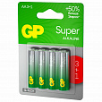 Батарейки КОМПЛЕКТ 4 шт., GP Super, AA (LR6,15А), алкалиновые, пальчиковые, ПРОМО 3+1, 15A3/1-2CR4 - 2