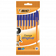 Ручки шариковые BIC "Orange Fine", НАБОР 8 шт., СИНИЕ, линия письма 0,32 мм, пакет, 919228, 919228/516351 - 1