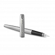 Ручка перьевая PARKER "Jotter Stainless Steel CT", корпус серебристый, детали хром, синяя, 2030946 - 3