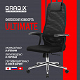 Кресло BRABIX PREMIUM "Ultimate EX-801" хром, плотная двойная сетка Х2, черное, 532917 - 17