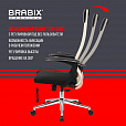 Кресло офисное BRABIX PREMIUM "Ultimate EX-801" хром, плотная двойная сетка Х2, черное/бежевое, 532919 - 20