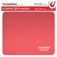 Коврик для мыши SONNEN "RED", резина + ткань, 220х180х3 мм, 513306 - 2