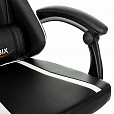 Кресло компьютерное BRABIX "Shooter GM-123", 2 подушки, экокожа, черное/белое, 533191 - 10
