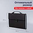 Папка-портфель пластиковая BRAUBERG А4 (332х245х35 мм), 13 отделений, черная, 221378 - 12